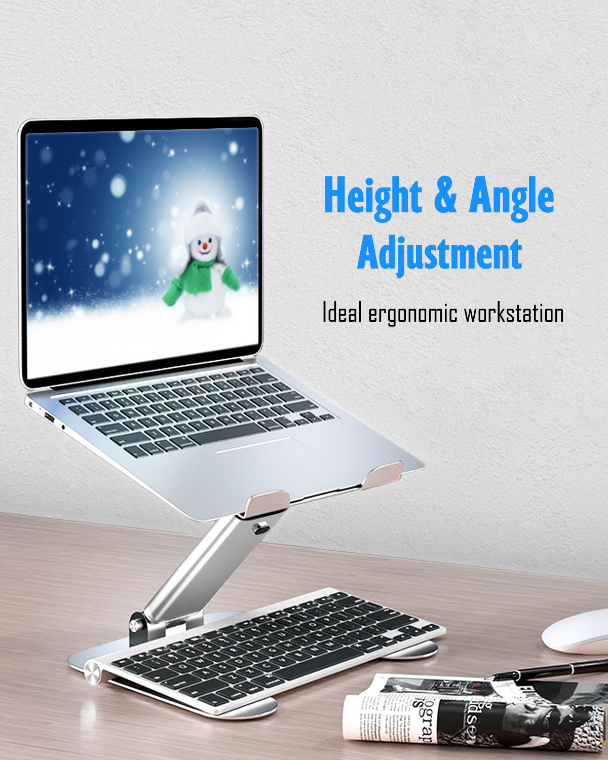 Dell Ergonomic Height Angle Adjustable Computer Stand Laptop Riser Acer and More Laptops up to 17 Inches HP Silver Lenovo ROTTAY Laptop Stand Compatible with MacBook 